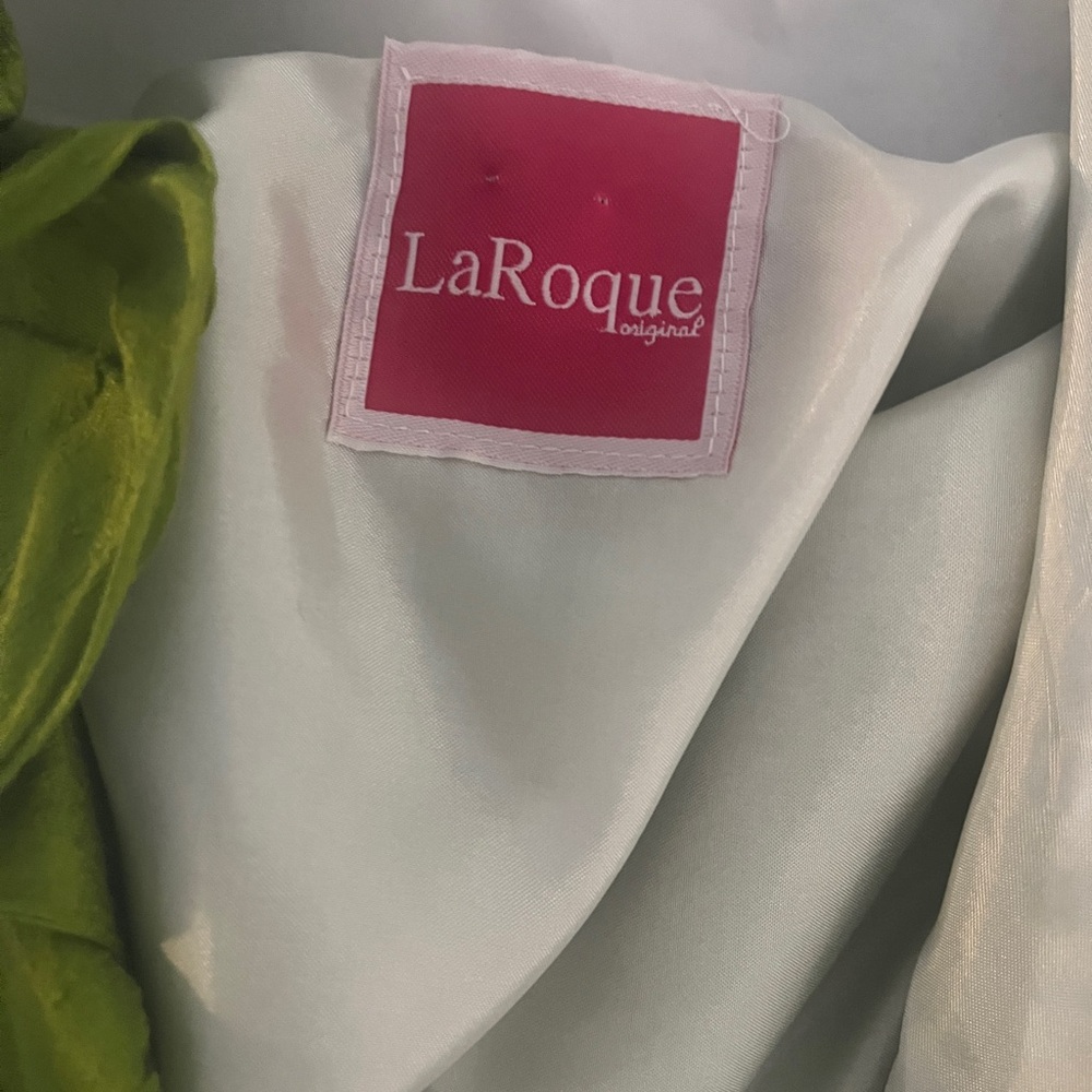 Lime Green Ruffled Blouse - Picture 5 of 5